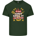 Funny BBQ If Dad Cant Grill It No One Can Mens Cotton T-Shirt Tee Top Forest Green