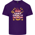 Funny BBQ If Dad Cant Grill It No One Can Mens Cotton T-Shirt Tee Top Purple