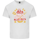 Funny BBQ If Dad Cant Grill It No One Can Mens Cotton T-Shirt Tee Top White