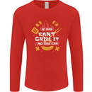 Funny BBQ If Dad Cant Grill It No One Can Mens Long Sleeve T-Shirt Red