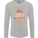 Funny BBQ If Dad Cant Grill It No One Can Mens Long Sleeve T-Shirt Sports Grey