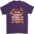 Funny BBQ If Dad Cant Grill It No One Can Mens T-Shirt 100% Cotton Purple