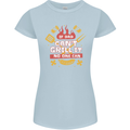 Funny BBQ If Dad Cant Grill It No One Can Womens Petite Cut T-Shirt Light Blue