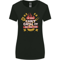 Funny BBQ If Dad Cant Grill It No One Can Womens Wider Cut T-Shirt Black