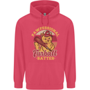 Funny Baseball Cat Furball Batter Childrens Kids Hoodie Heliconia