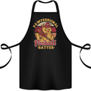 Funny Baseball Cat Furball Batter Cotton Apron 100% Organic Black