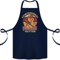 Funny Baseball Cat Furball Batter Cotton Apron 100% Organic Navy Blue