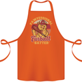 Funny Baseball Cat Furball Batter Cotton Apron 100% Organic Orange
