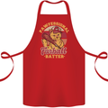 Funny Baseball Cat Furball Batter Cotton Apron 100% Organic Red