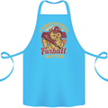 Funny Baseball Cat Furball Batter Cotton Apron 100% Organic Turquoise