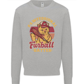Funny Baseball Cat Furball Batter Kids Sweatshirt Jumper Sports Grey