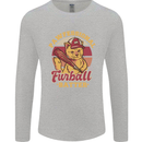 Funny Baseball Cat Furball Batter Mens Long Sleeve T-Shirt Sports Grey