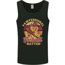 Funny Baseball Cat Furball Batter Mens Vest Tank Top Black