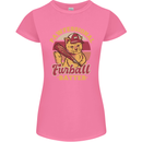 Funny Baseball Cat Furball Batter Womens Petite Cut T-Shirt Azalea