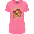 Funny Baseball Cat Furball Batter Womens Wider Cut T-Shirt Azalea