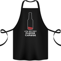 Funny Beer Alcohol Please Charge Cotton Apron 100% Organic Black