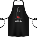 Funny Beer Alcohol Please Charge Cotton Apron 100% Organic Black