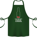 Funny Beer Alcohol Please Charge Cotton Apron 100% Organic Forest Green