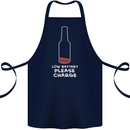Funny Beer Alcohol Please Charge Cotton Apron 100% Organic Navy Blue