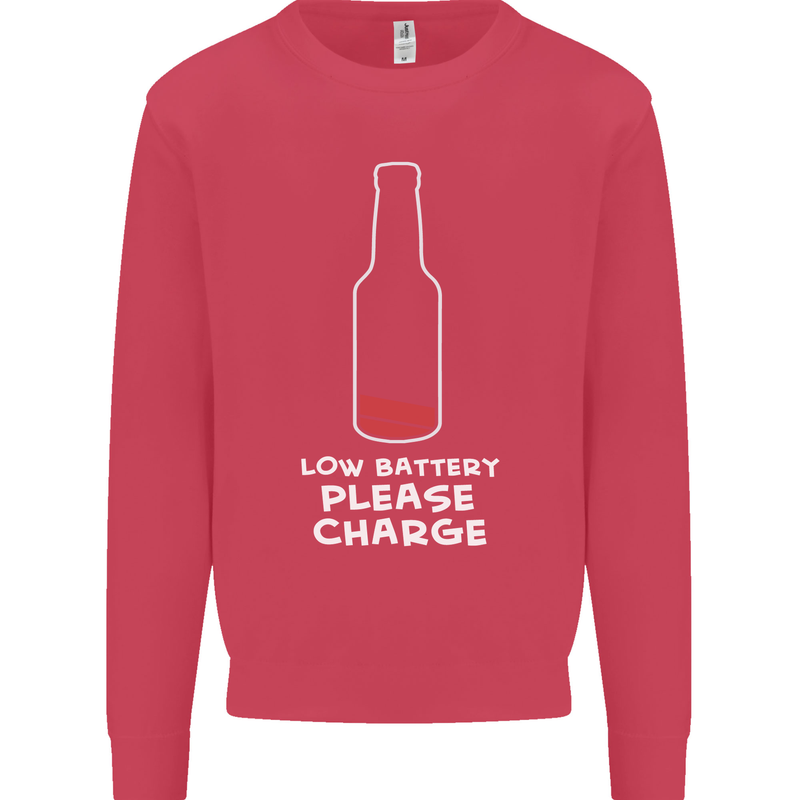 Funny Beer Alcohol Please Charge Mens Sweatshirt Jumper Heliconia