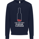 Funny Beer Alcohol Please Charge Mens Sweatshirt Jumper Navy Blue