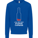 Funny Beer Alcohol Please Charge Mens Sweatshirt Jumper Royal Blue