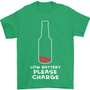 Funny Beer Alcohol Please Charge Mens T-Shirt Cotton Gildan Irish Green