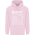 Funny Beer Nutritional Facts Alcohol Childrens Kids Hoodie Light Pink