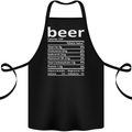 Funny Beer Nutritional Facts Alcohol Cotton Apron 100% Organic Black