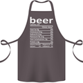 Funny Beer Nutritional Facts Alcohol Cotton Apron 100% Organic Dark Grey