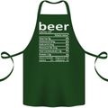 Funny Beer Nutritional Facts Alcohol Cotton Apron 100% Organic Forest Green