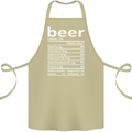 Funny Beer Nutritional Facts Alcohol Cotton Apron 100% Organic Khaki