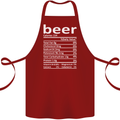 Funny Beer Nutritional Facts Alcohol Cotton Apron 100% Organic Maroon