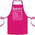 Funny Beer Nutritional Facts Alcohol Cotton Apron 100% Organic Pink