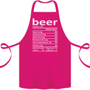 Funny Beer Nutritional Facts Alcohol Cotton Apron 100% Organic Pink