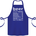 Funny Beer Nutritional Facts Alcohol Cotton Apron 100% Organic Royal Blue