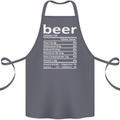 Funny Beer Nutritional Facts Alcohol Cotton Apron 100% Organic Steel