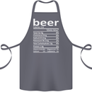 Funny Beer Nutritional Facts Alcohol Cotton Apron 100% Organic Steel