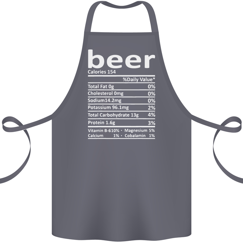 Funny Beer Nutritional Facts Alcohol Cotton Apron 100% Organic Steel