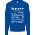 Funny Beer Nutritional Facts Alcohol Kids Sweatshirt Jumper Royal Blue