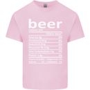 Funny Beer Nutritional Facts Alcohol Kids T-Shirt Childrens Light Pink
