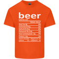 Funny Beer Nutritional Facts Alcohol Kids T-Shirt Childrens Orange