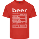 Funny Beer Nutritional Facts Alcohol Kids T-Shirt Childrens Red
