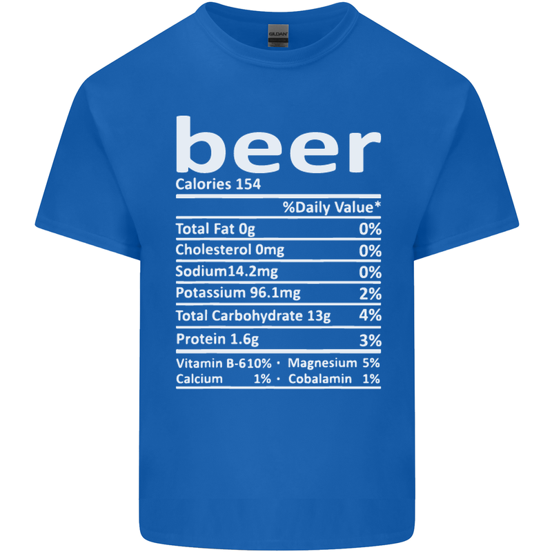 Funny Beer Nutritional Facts Alcohol Kids T-Shirt Childrens Royal Blue