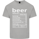 Funny Beer Nutritional Facts Alcohol Kids T-Shirt Childrens Sports Grey