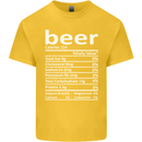 Funny Beer Nutritional Facts Alcohol Kids T-Shirt Childrens Yellow