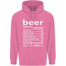 Funny Beer Nutritional Facts Alcohol Mens 80% Cotton Hoodie Azelea