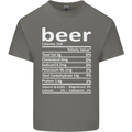 Funny Beer Nutritional Facts Alcohol Mens Cotton T-Shirt Tee Top Charcoal