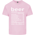 Funny Beer Nutritional Facts Alcohol Mens Cotton T-Shirt Tee Top Light Pink