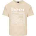 Funny Beer Nutritional Facts Alcohol Mens Cotton T-Shirt Tee Top Natural